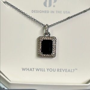 Stunning Black and Silver Pendant Necklace